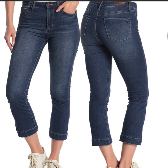 Articles Of Society London High Rise Cropped Flare Denim Jeans - Picture 1 of 11
